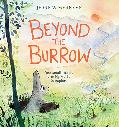Book cover: "Beyond the Burrow" with a rabbit looking at a landscape.