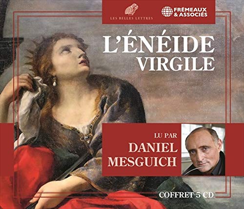 CD cover featuring a painting of a woman and portrait of Daniel Mesguich.