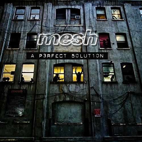 Album cover for "Mesh" featuring a building with figures in windows.
