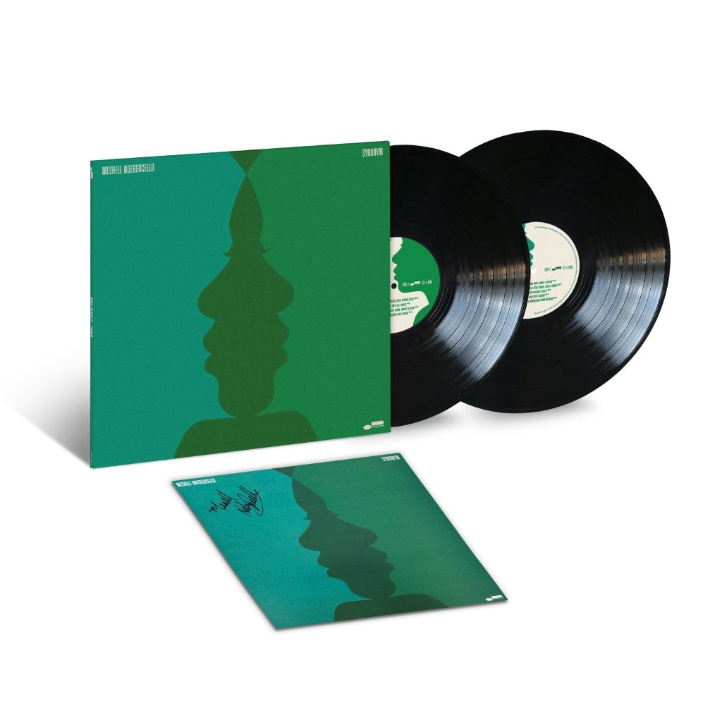 Meshell Ndegeocello’s “Synonym” vinyl record, box, and signed insert shown.