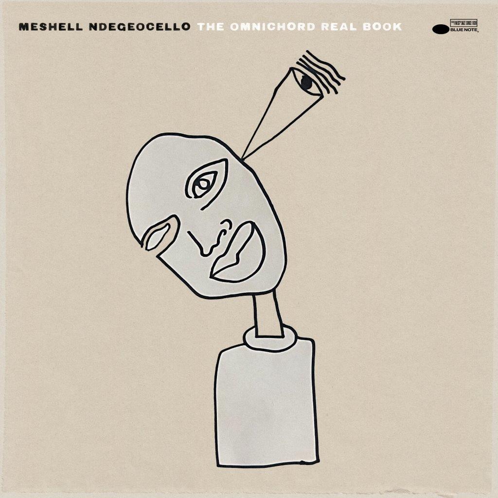 Meshell Ndegeocello album cover: abstract face drawing on beige background.
