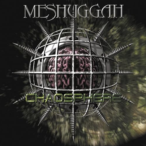 Album cover featuring a brain inside a spiked metal sphere on a dark background.
