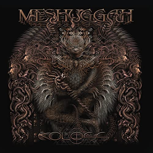 Meshuggah album cover: intricate, dark, metallic artwork with the band’s logo.