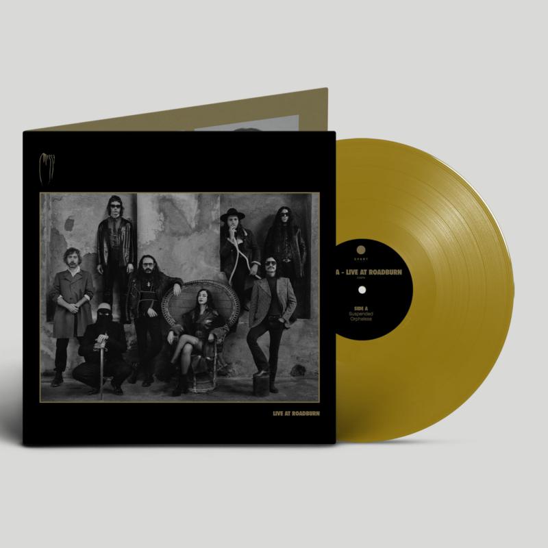Messa - Live At Roadburn vinyl record with band photo and gold disc.