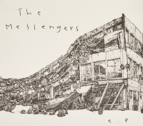 CD cover for “The Messengers” featuring a sketched, dilapidated building.
