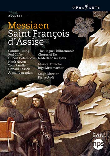 DVD cover for Messiaen’s “Saint François d’Assise” opera, featuring Saint Francis.