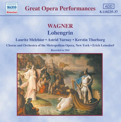 CD cover for Wagner’s Lohengrin opera, featuring a painted scene.