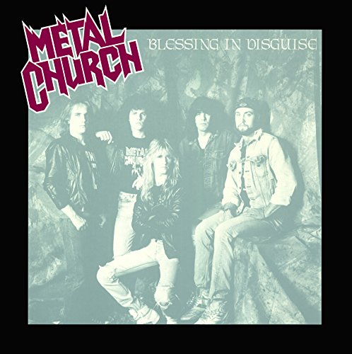 Metal Church "Blessing In Disguise" album cover featuring a band portrait.