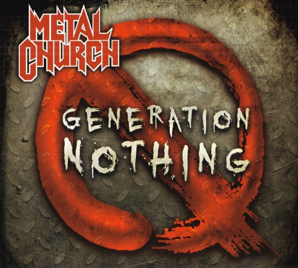 Metal Church album cover, "Generation Nothing", with red and gray design.