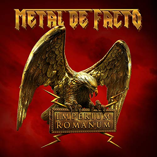 Album cover for Metal De Facto’s “Imperium Romanum” featuring a golden eagle.