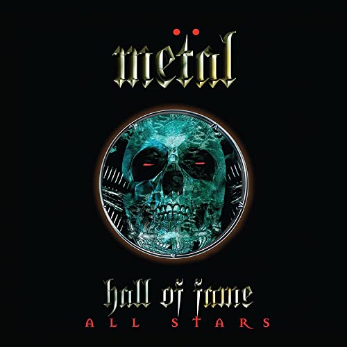 CD cover: skull clock with red eyes, text “metal” and “hall of fame.”