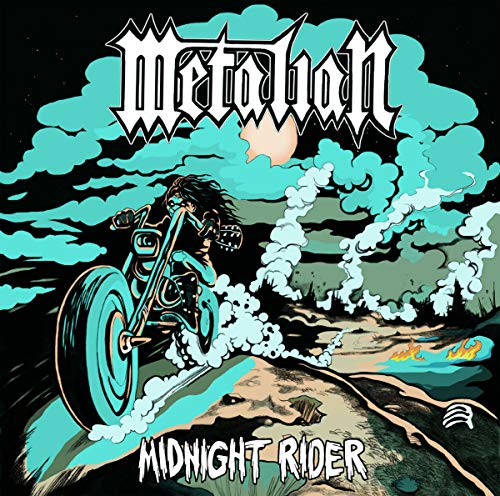 CD cover: motorcycle rider silhouetted against a turquoise and black landscape.