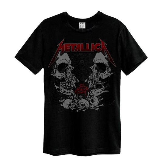 Black Metallica t-shirt with skull and logo graphic design.