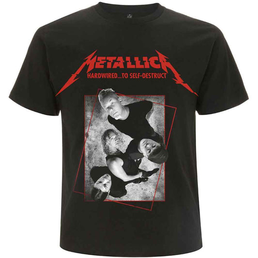Black t-shirt with Metallica band image and “Hardwired…to Self-Destruct” text.