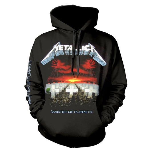 Black hooded sweatshirt with Metallica’s “Master of Puppets” album artwork.