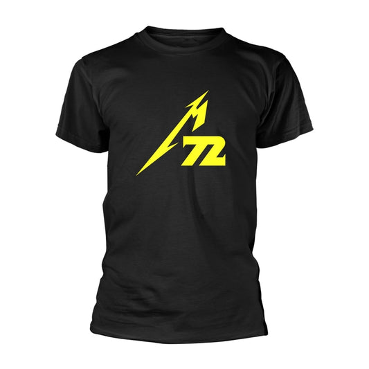 Black unisex XXL Metallica t-shirt featuring a 72 Seasons strobe photo on the back.