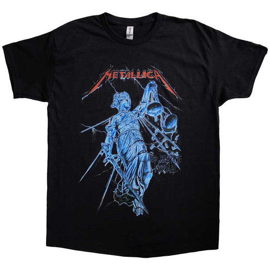Blue Metallica t-shirt, likely featuring band imagery, size small.