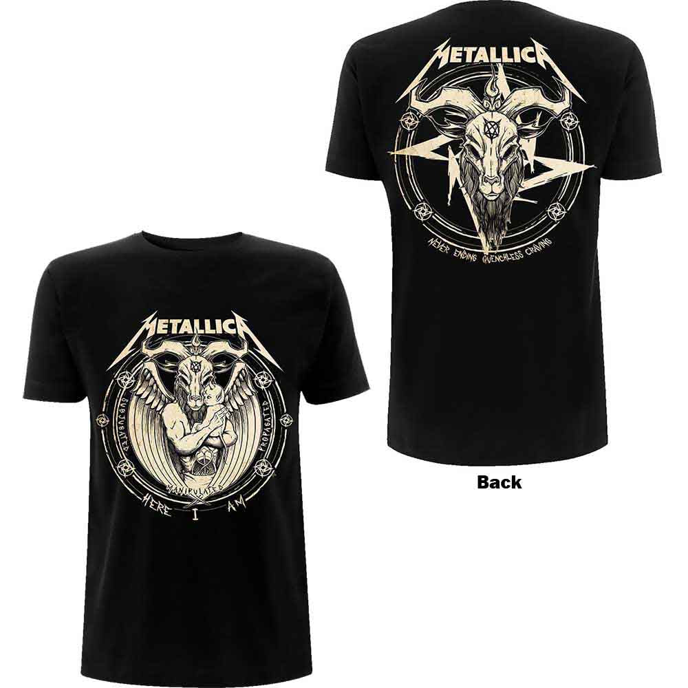 Black Metallica t-shirt with large back print, size XX-Large.