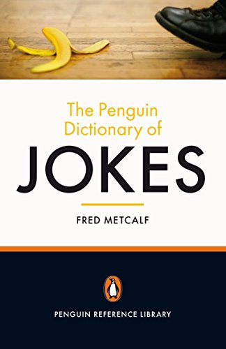 Book cover: "The Penguin Dictionary of Jokes" with a banana peel.
