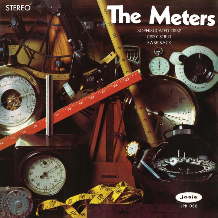 Album cover for The Meters featuring measuring tools and instruments.