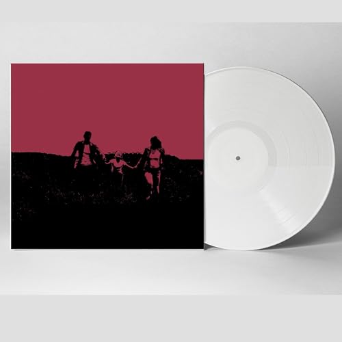 Vinyl record with cover art depicting silhouetted figures against a red sky.