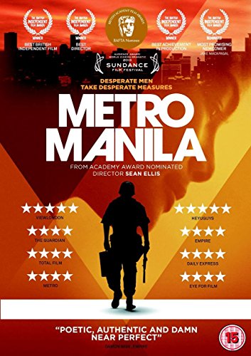 Metro Manila" DVD cover featuring a silhouetted figure walking in a city.
