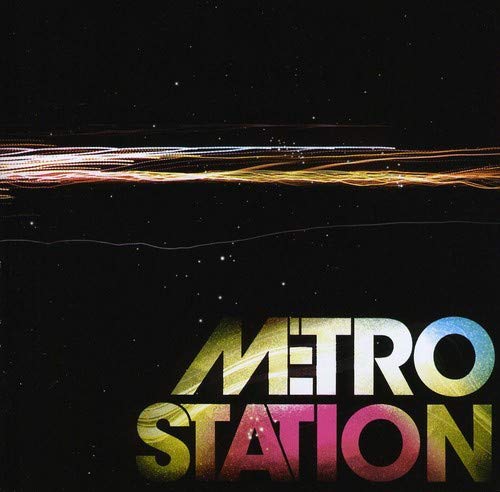 Album cover with light trails against a black background and stylized Metro Station text.