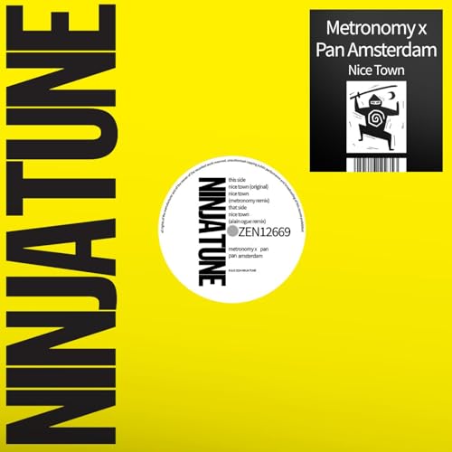 Yellow vinyl record cover with black text and a silhouetted figure.