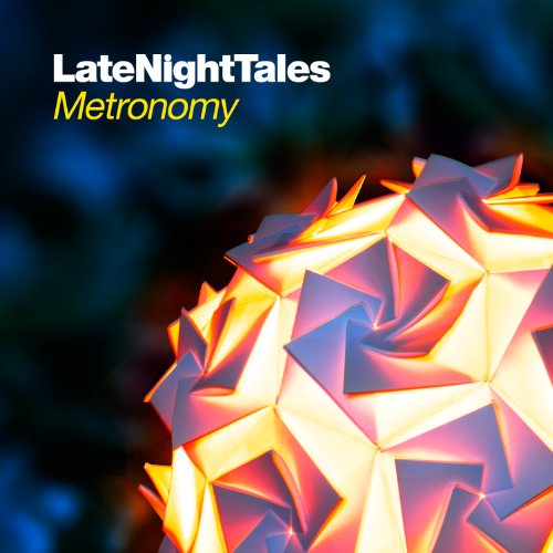 Album cover for Metronomy’s “Late Night Tales” with abstract, glowing shapes.