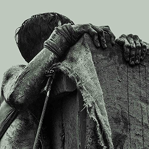 Dark, textured album cover depicting two figures in a close embrace.