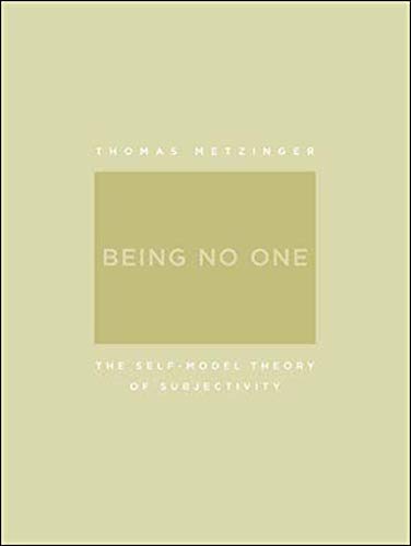 Book cover: "Being No One" by Thomas Metzinger, with a green background.