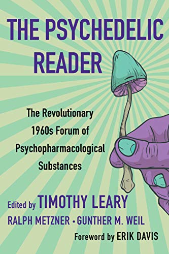 Book cover: "The Psychedelic Reader" with a mushroom illustration.