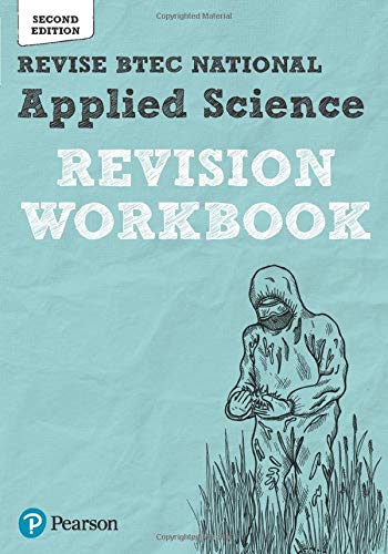 BTEC Applied Science revision workbook cover, showing a scientist illustration.