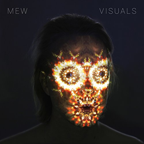 “Mew - Visuals” album cover: face with projected floral and geometric lights.