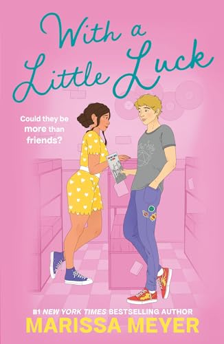 Book cover: two young people near metal lockers, pink background.