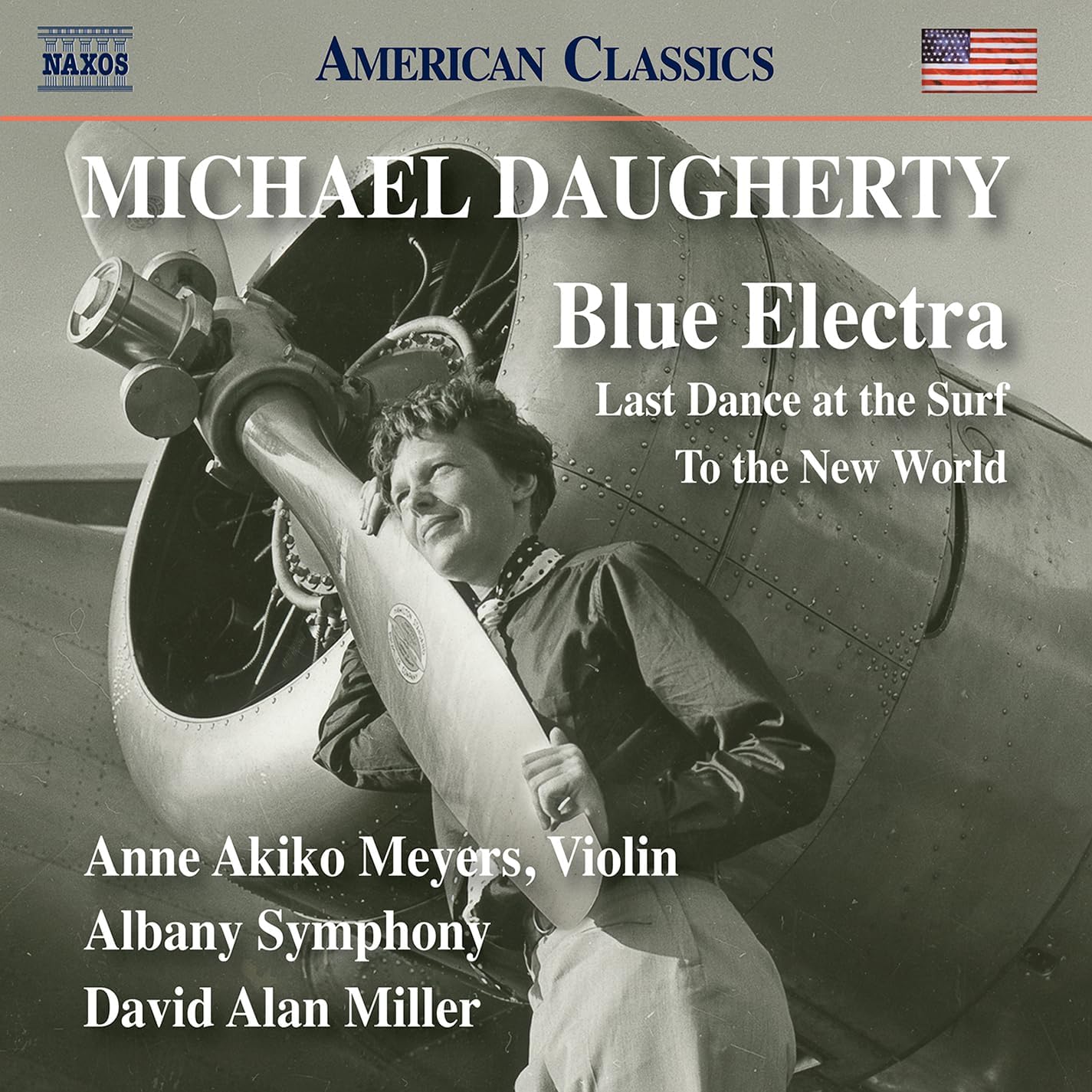 CD cover for "Blue Electra" featuring a vintage biplane and violinist.