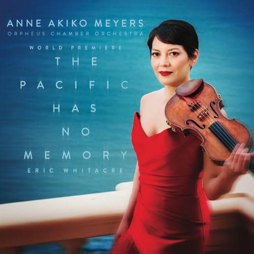 Woman with violin on album cover, blue and red color scheme.