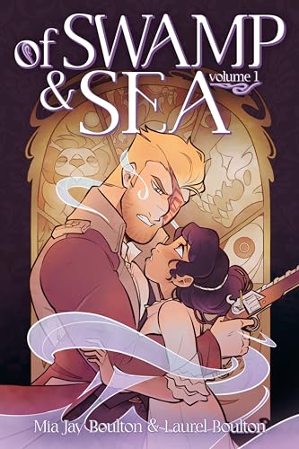 Book cover: two characters embrace within an ornate, golden frame.