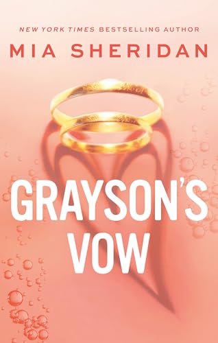 Book cover: “Grayson’s Vow” with stacked wedding rings and pink hues.