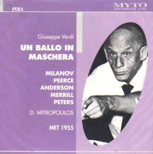 CD cover for Verdi’s “Un Ballo in Maschera” featuring a portrait.
