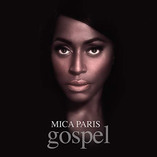 Close-up portrait of Mica Paris, album cover for "Gospel" CD.