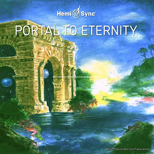 CD cover with a painted archway, water, and glowing light.