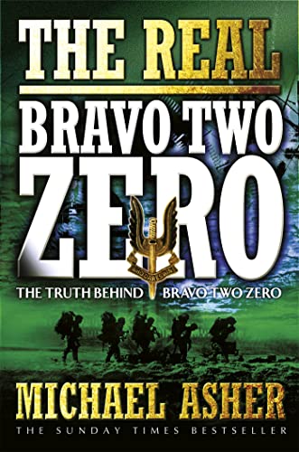 Book cover for "The Real Bravo Two Zero" with soldiers silhouette.