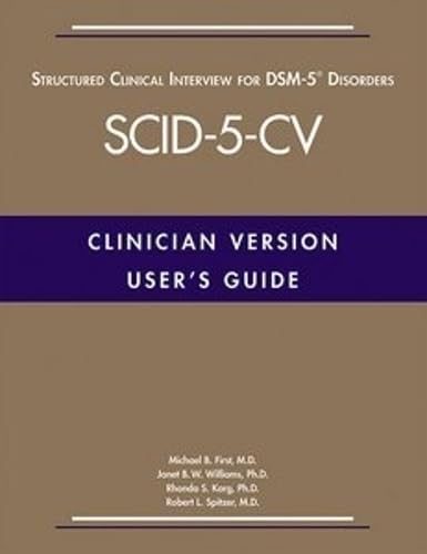 Brown book cover with "SCID-5-CV Clinician Version User's Guide" title.