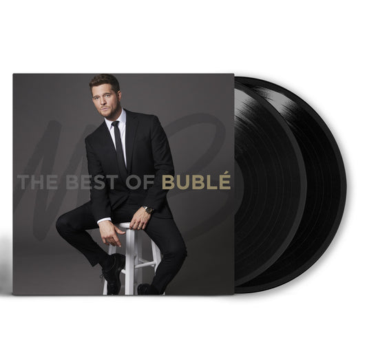 Michael Bublé album cover and black vinyl record shown together.