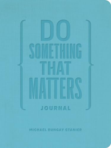 Blue journal with embossed white text: "Do Something That Matters.