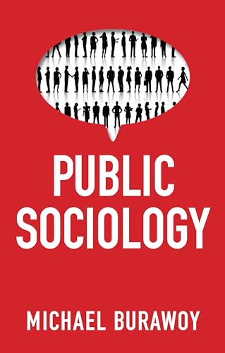 Red book cover with white text “Public Sociology” and silhouetted figures.