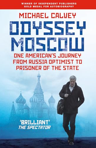 Book cover showing a man walking in front of a misty Saint Basil's Cathedral.