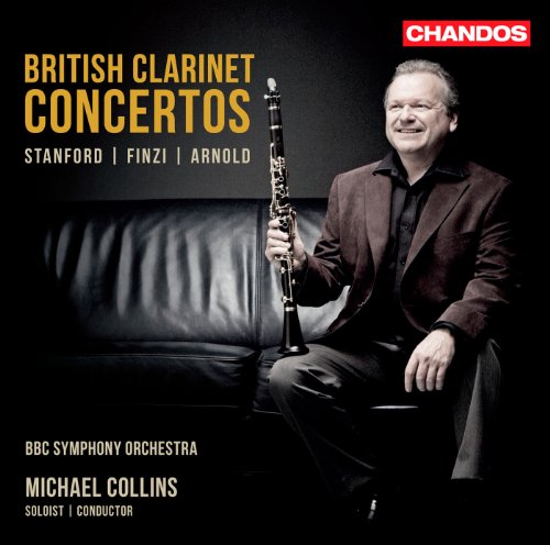 CD cover featuring clarinetist Michael Collins and his instrument.