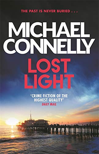Book cover: “Lost Light” by Michael Connelly, featuring a pier at sunset.